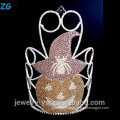 Colored Crystal Halloween Pumpkins Crown, Large Halloween Pageant Crown